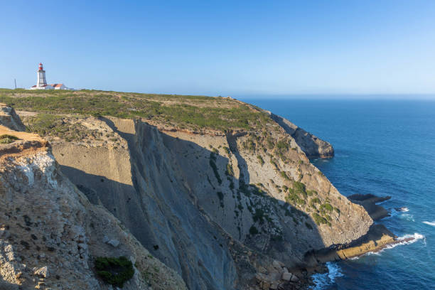 istock Lighthouse Cabo Espichel with cliff and ocean Sesimbra. 2173347011
