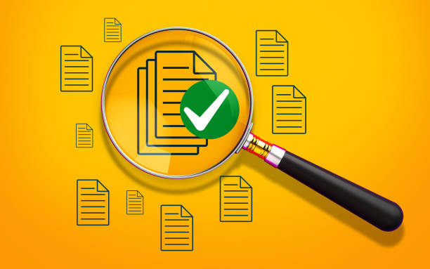 istock File Search Concept with Magnifying Glass Over File Icons and Check Mark, 2D Illustration 2173352025