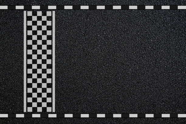 istock Finish , start line. asphalt road racing texture background. top view 2173356896