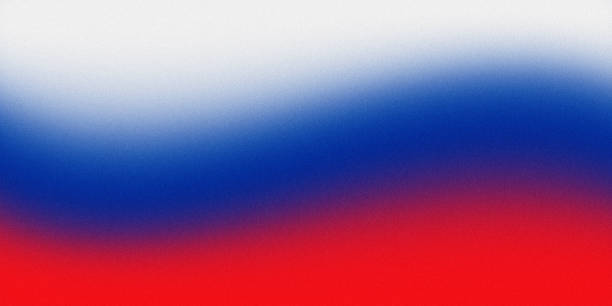 istock flag of Russia, wavy country flag with gradient, grainy texture, noisy background 2173373089