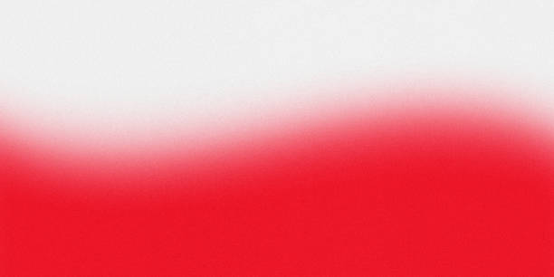 istock flag of poland, wavy country flag with gradient, grainy texture, noisy background 2173373109