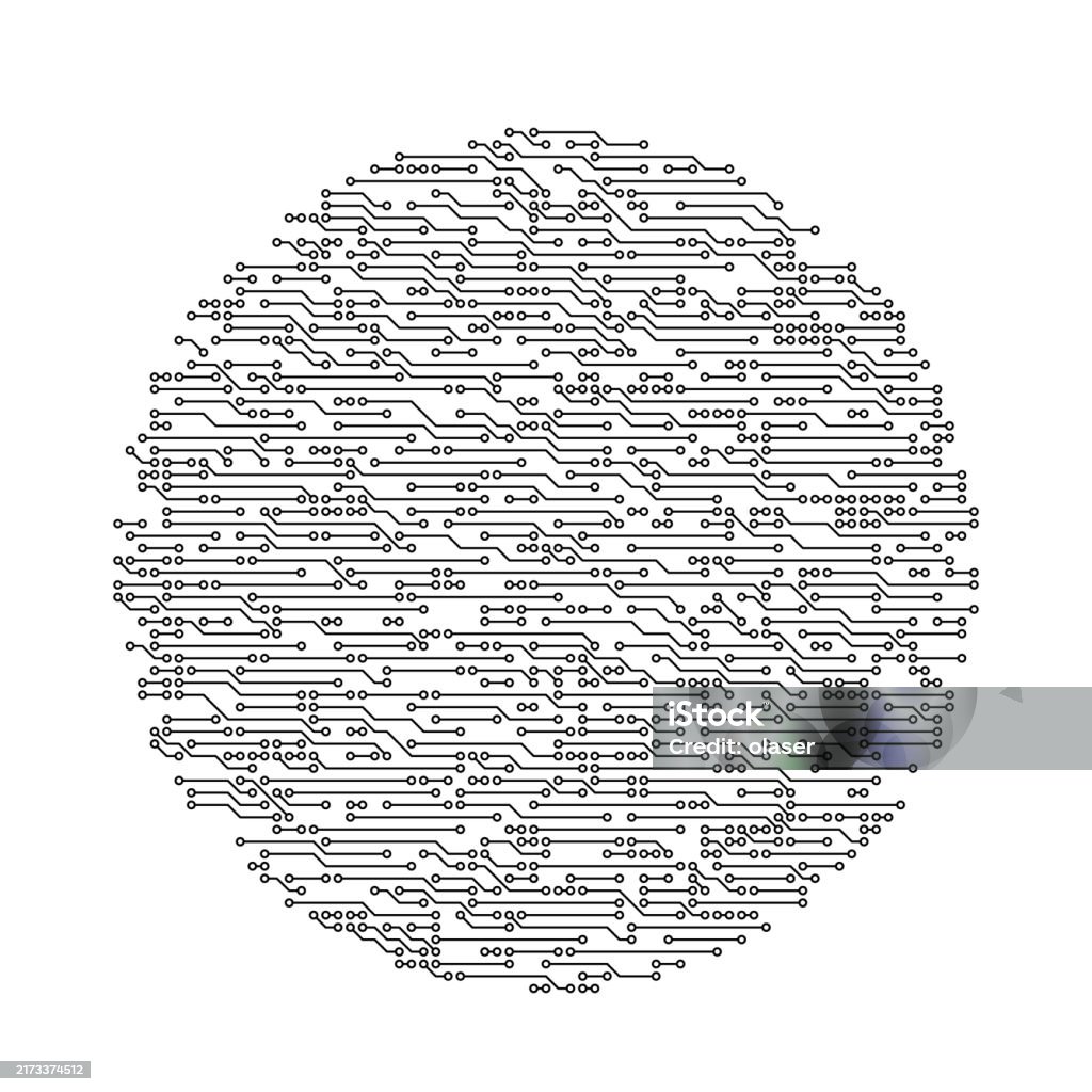 Electronics Pattern Circit Circular Electronic Circuit Board Pattern Stock Illustration - Download ...