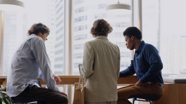 istock Strategic leadership and teamwork foster business growth with collaboration and tech-driven solutions at the desk near the windows in the modern office. 2173382208