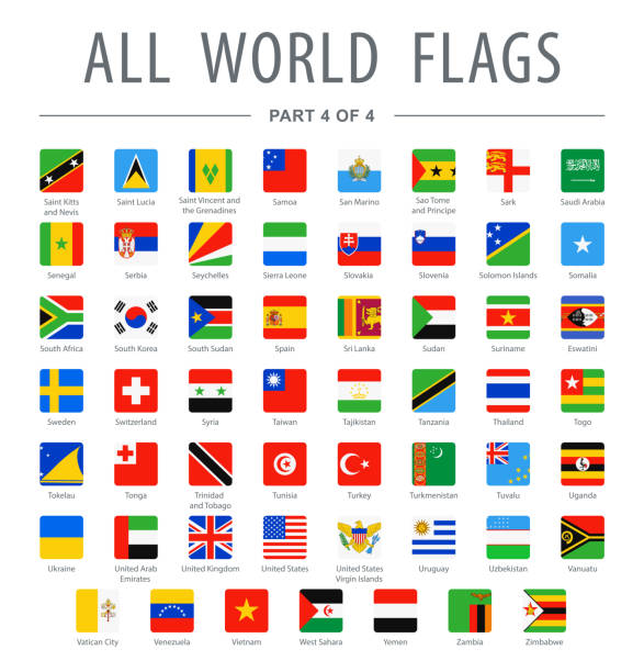 istock All World Flags - Vector Set of Square Flat icons. Flags of all countries and continents. Part 4 of 4 2173389928