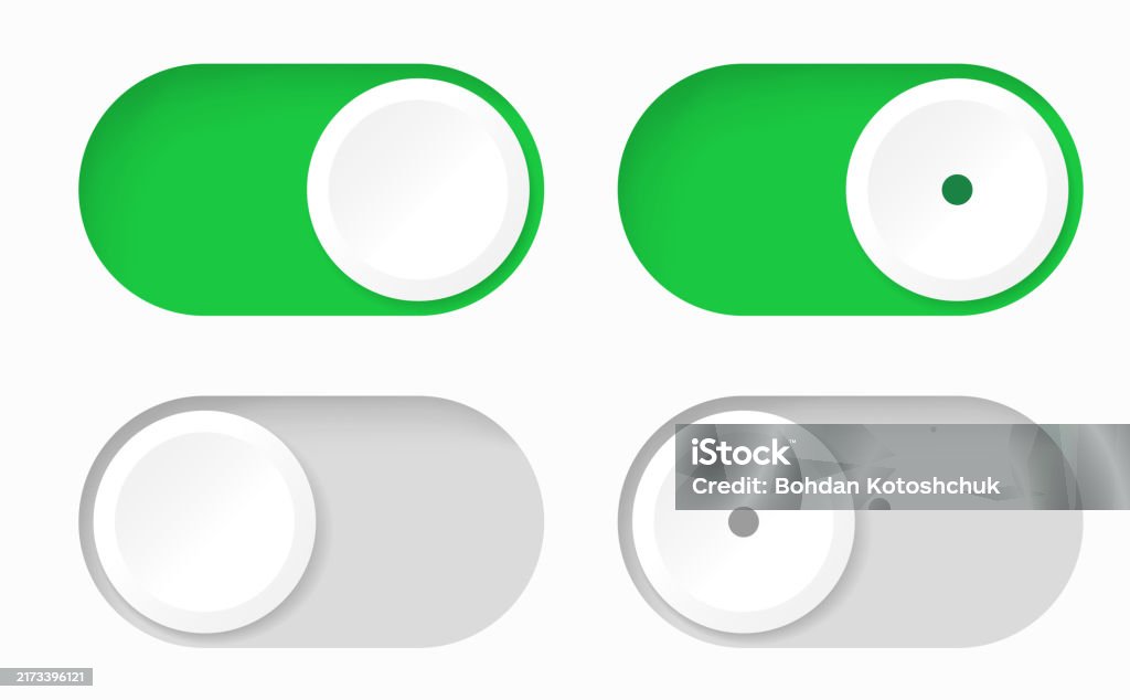 On And Off Toggle Switch Buttons Vector Illustrations Stock ...