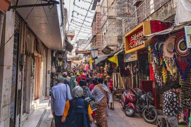 Kolkata, India - Feb27, 2023: In Kolkata you will find one different thing, the markets products are organized per street. Flower street, fruit street, vegetable street, mechanic street, etc. Here you have the fruit market.