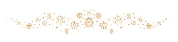 Gold snowflakes and stars border frame isolated on transparent background. Gold snowflakes and stars border frame isolated on transparent background.