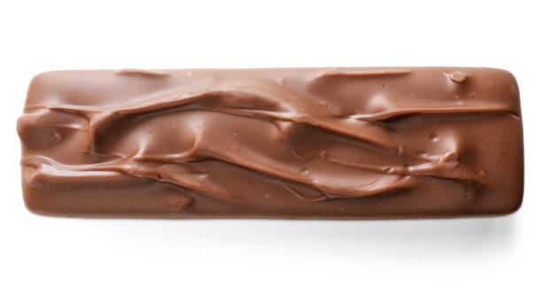 istock Chocolate bar, sweet candy isolated on white background, top view 2173397668