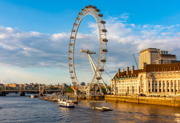England  London, BIG BEN and Parliament buildings, and Millennium Wheel, aka London Eye