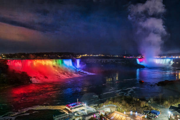 istock Niagara Falls in Festival Lights 2173405191