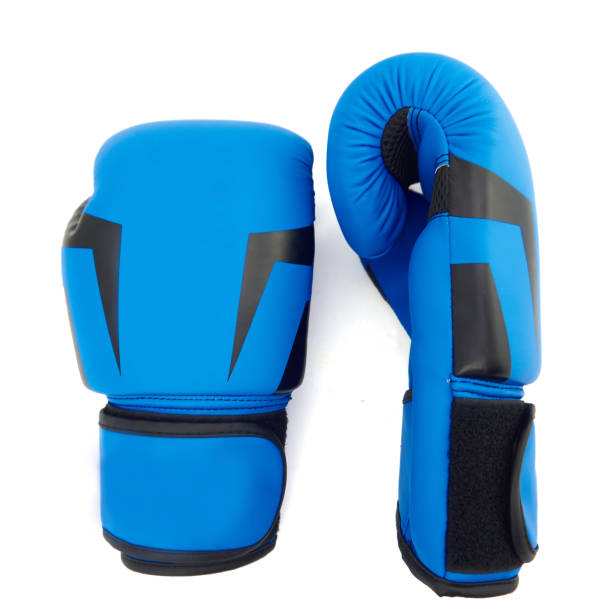 istock blue boxing gloves, one seen from behind and one from the side 2173409851