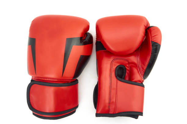 istock red boxing gloves, one seen from the front and one seen from the back 2173410036