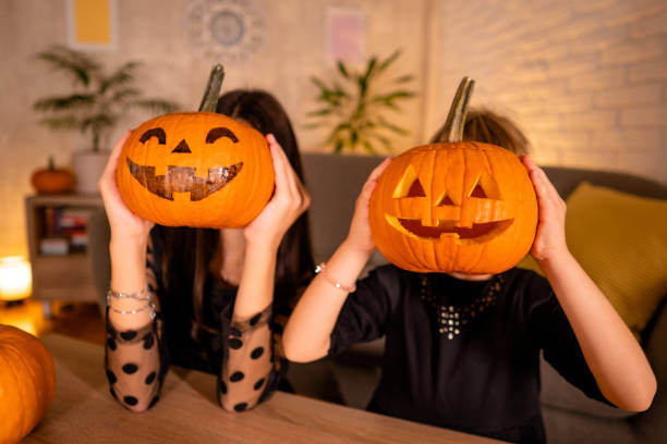 istock Two girls preparing Halloween 2173414892