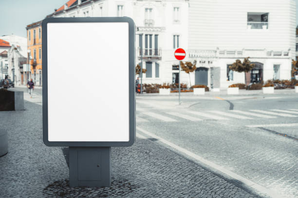 istock Blank billboard in European city 2173423759