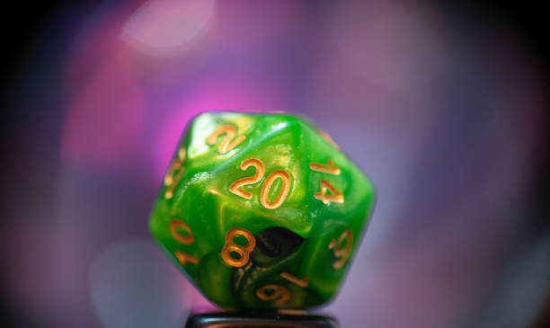 istock RPG dice, beautiful RPG dice in detail with colorful background, selective focus. 2173429939
