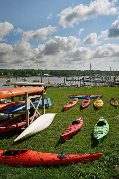 istock Kayaks on the waterfront in historic downtown Belfast Maine 2173433005