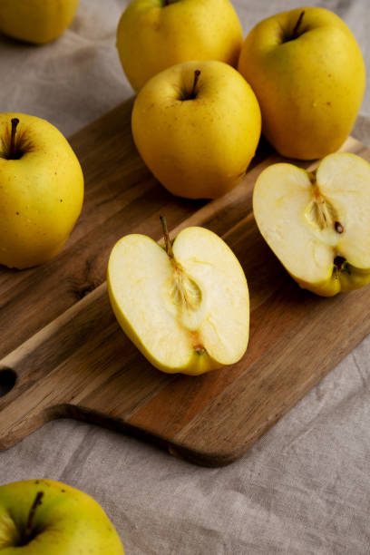 istock Raw Organic Golden Apples Ready to Eat, low angle view. 2173434368
