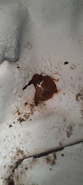 istock parts inside the car hood oxidized by sea spray rust 2173438382
