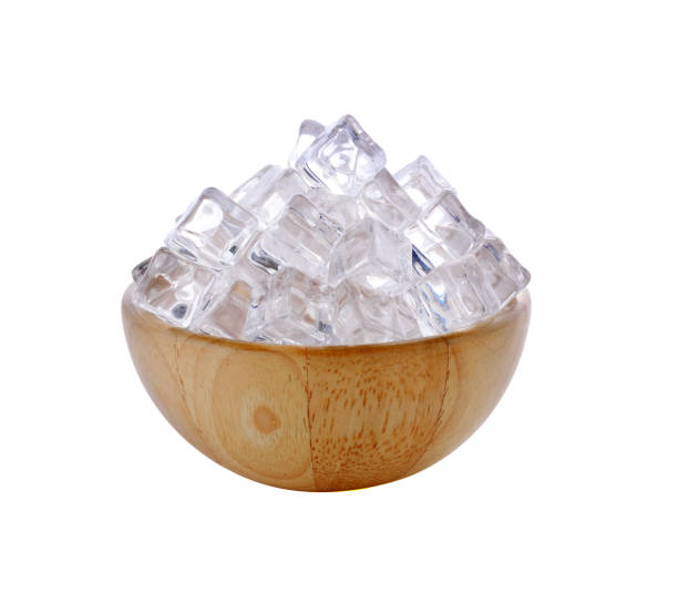 istock ice cubes in wooden bowl isolated on white background 2173438769