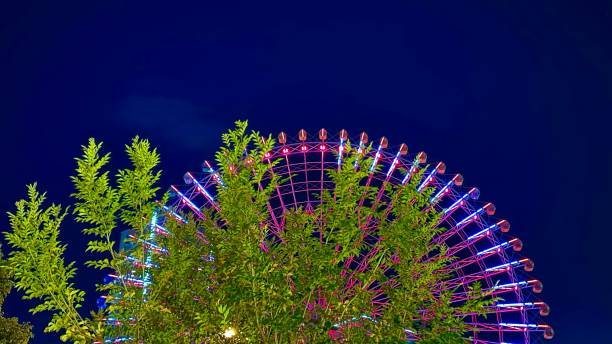 istock a ferris wheel lit up at night 2173447660