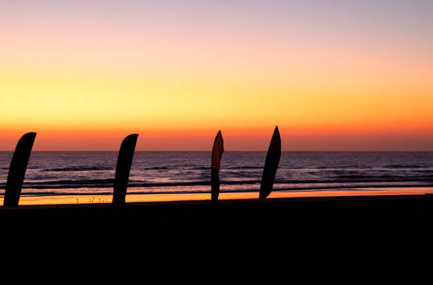 Sunrise over the ocean, background with copy space, full frame horizontal composition