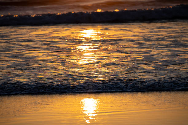 Sunrise over the ocean, abstract background with copy space, full frame horizontal composition