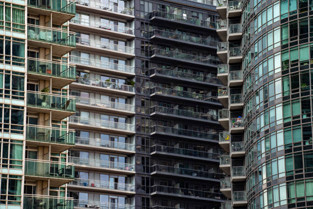 Condo skyscraper buildings in the Toronto downtown.
