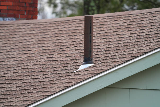istock house rooftop with shingle and old rustic metal exhaust 2173468053