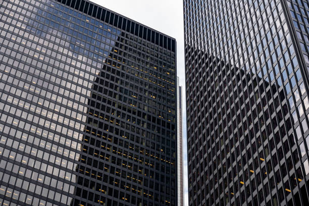 Toronto skyscrapers with blue sky background