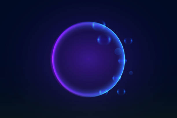 istock Magic neon glowing circle of light. Light special effect of lines. 2173485299