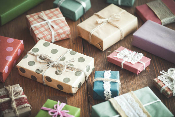 istock christmas background with christmas gift 2173488058