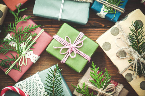 istock christmas background with christmas gift 2173488546