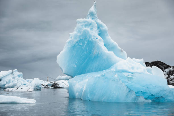 floating iceberg in Jokulsarlon glacier lake