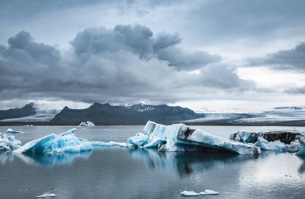 floating iceberg in Jokulsarlon glacier lake