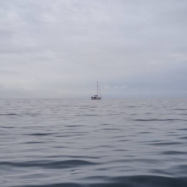 istock Solo sailboat on the ocean 2173504541