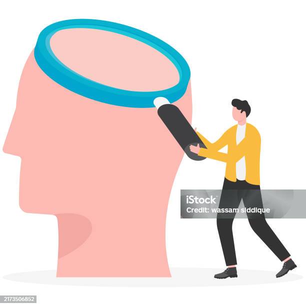 Finding Head Self Discovery Concept Businessman Finding Inside His Head Exploration ...