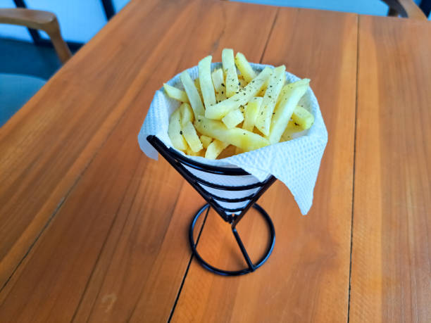 istock French Fries In Wire Basket. Snack Menu. 2173509736