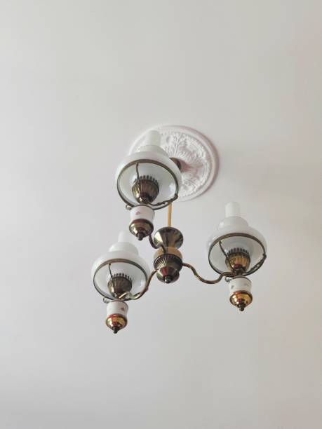 istock Vintage chandelier on a white ceiling 2173512259