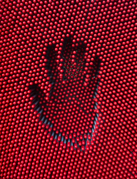 istock Hand Imprint In Pin Art Or Pinscreen 2173512661