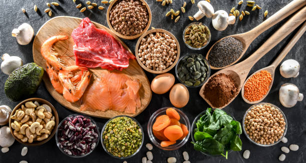 istock Composition with food products rich in zinc 2173516238