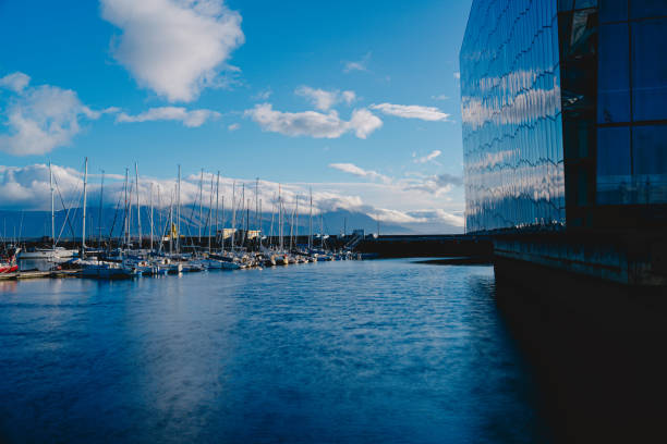 Beautiful harbor in Reykjavik, Iceland