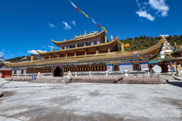 istock Buddhist Monastery in Sichuan mountains 2173524131