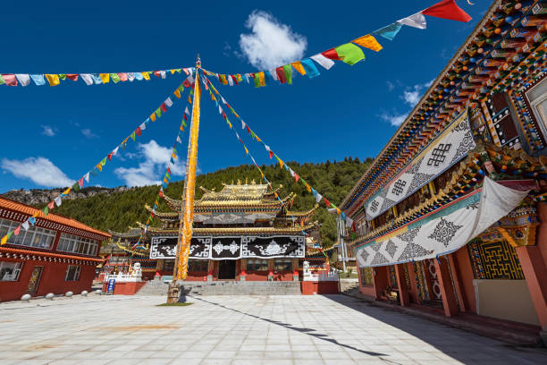 istock Buddhist Monastery in Sichuan mountains 2173524265