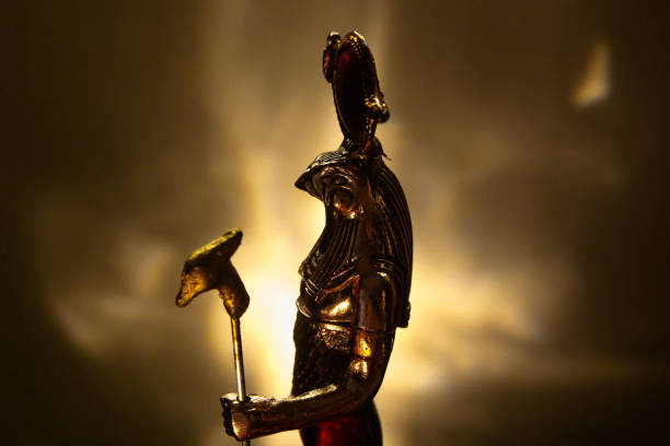 istock Bronze decorative statue of Egyptian god Ra 2173524267