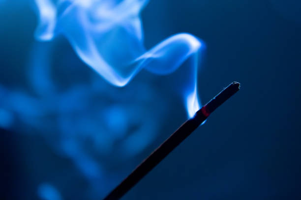 White smoke from the aroma stick. Incense Sticks. Agarbatti