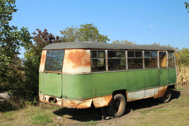 istock A bus parked on the side of a road 2173534918