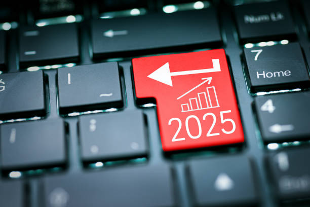 istock Enter in 2025 year with rising chart 2173539214