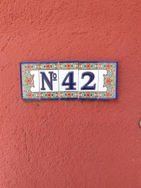 istock A Beautiful and Colorful House Number Sign Created Using Artistic Tiles for Display 2173575070