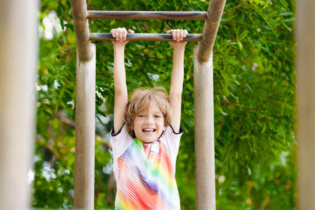 istock Child on playground. Active kid in school yard. 2173578639