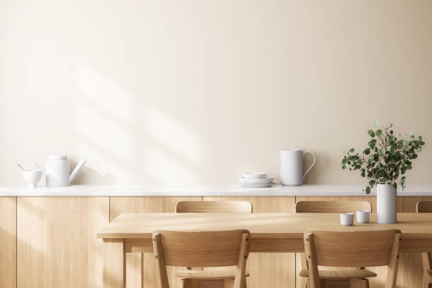 istock Minimal style modern contemporary dining room interior with empty area for copy space 3d render 2173587251
